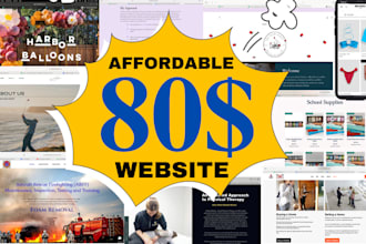 make an affordable website for start up, small business