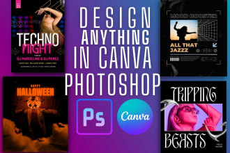 design flyer, poster,banner, social media template in photoshop,canva