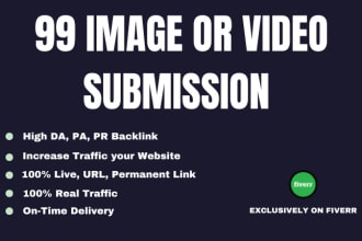submit video or image submission to 99 sharing sites