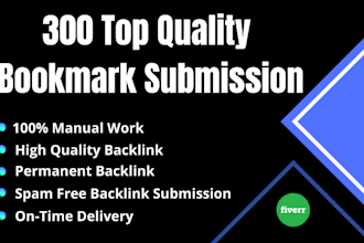do manually 200 bookmark submission for HQ backlinks