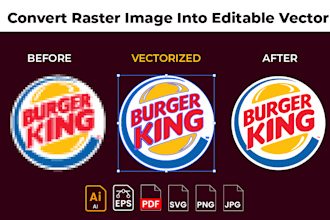 vectorize or redraw logo, convert image into vector eps, ai