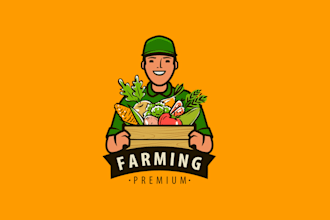 design landscape, lawn care, vegetable and garden logo