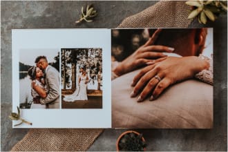 design a unique wedding album, family and photo book