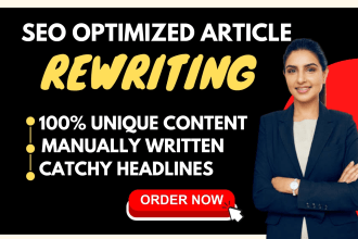 do article rewriting, or content writing for your website