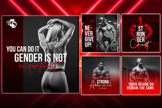 design fitness, gym workouts, sports flyers, and posters