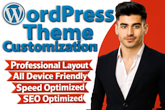 setup wordpress theme, import demo, customize the website