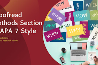 proofread the apa methods section of research projects