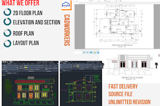 draw 2d floor plan and house plan