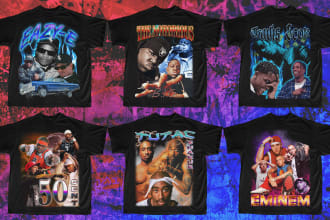 create vintage 90s bootleg rap nba all sports graphic tee