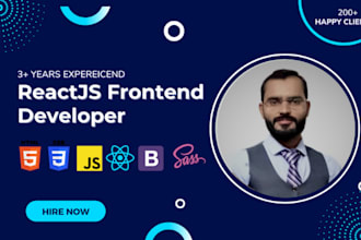 be your frontend react js developer for web application