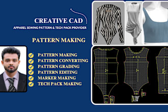 do all kind of clothing sewing pattern maker and cad grading dxf