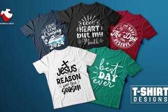 do custom typography christian t shirt and graphic design