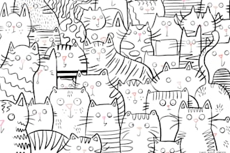 draw colouring pages in this style