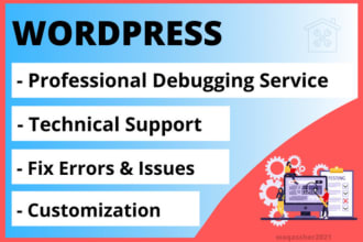 fix wordpress issues, errors, bugs, and problems