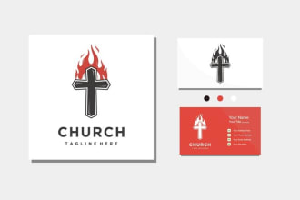 design a professional modern church logo