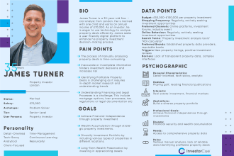 design your journey map, tabular CV, user persona