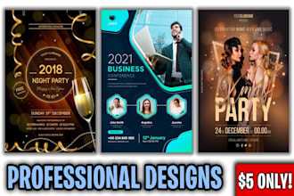 design effective professional infographic, posters, banners and flyers
