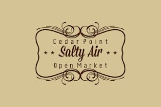 do classic popular attractive shabby chic farmers market logo in 1 day