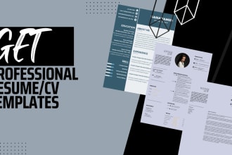 provide you professional editable CV resume template