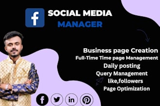 be your facebook page manager and content cretor