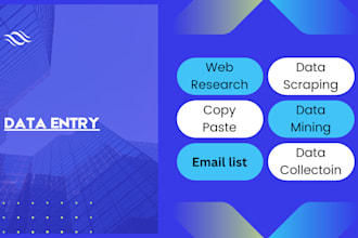 find email, phone, address, websites excel data entry