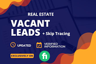 provide real estate vacant leads for wholesalers