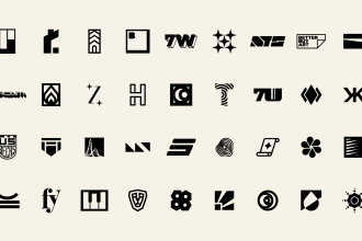 create a simple, bold and geometric logo
