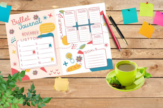 design printable or digital calendar, planner and journal