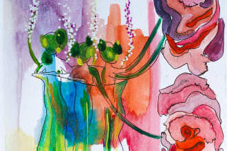 paint unique acrylic or watercolor art for you