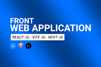 be your react js vite js next js front end developer