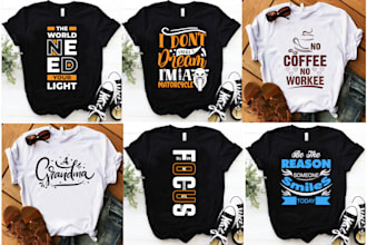 do custom trendy typography t shirt design