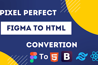 convert figma to HTML sketch xd to HTML PSD to HTML CSS responsive, tailwind css