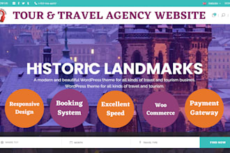 develop a tour and travel agency website for your business
