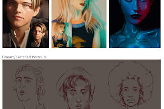 draw a realistic portrait or cartoon caricature