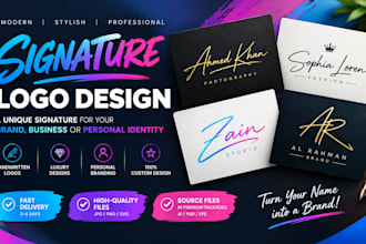 design a luxury signature logo for your brand urgently