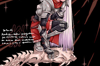 draw illustration anime manga dark edgy goth fantasy style