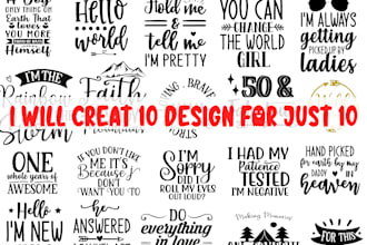 provide custom svg cut file bundle design for etsy  and others