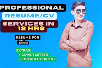 write a professional resume for business, real estate and jobs
