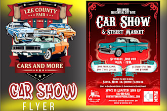 design creative car show and car wash flyer, leaflet and detailing price