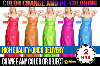 change color of photo, logo, product recolor and correction