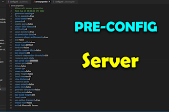 make a preconfigured minecraft server
