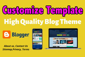 create blogger site with attractive theme or redesign