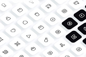 design custom svg line icons for apps and dashboards