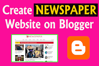 create professional newspaper website in blogger
