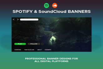 design unique spotify or soundcloud banner art for you