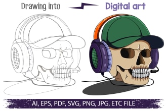 convert hand drawing sketch line art jpg into digital art logo ai eps PDF svg