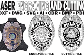 editable vector art, dxf file, for laser cutting, engraving
