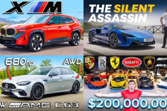 design youtube thumbnails for car reviews, auto reviews