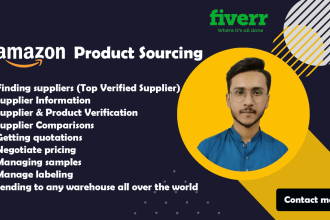 be your sourcing agent, amazon fba product sourcing find amazon product supplier