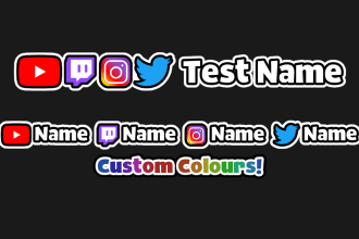 create social media icon overlay for twitch or youtube streams